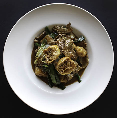 comida china carne toufu